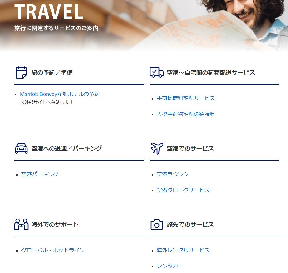 旅行系付帯サービスの解説画像