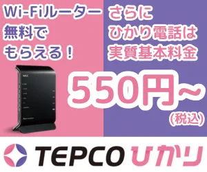 【高速インターネット光回線】TEPCOひかり（テプコ光）